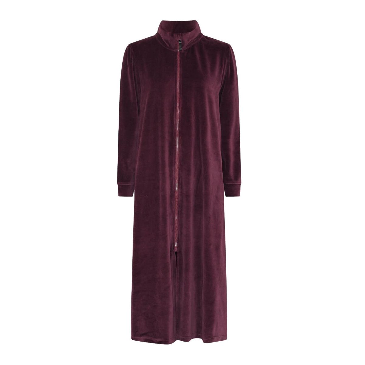 Velour badekåbe med lynlås, Decoy, bordeaux, str. 2XL