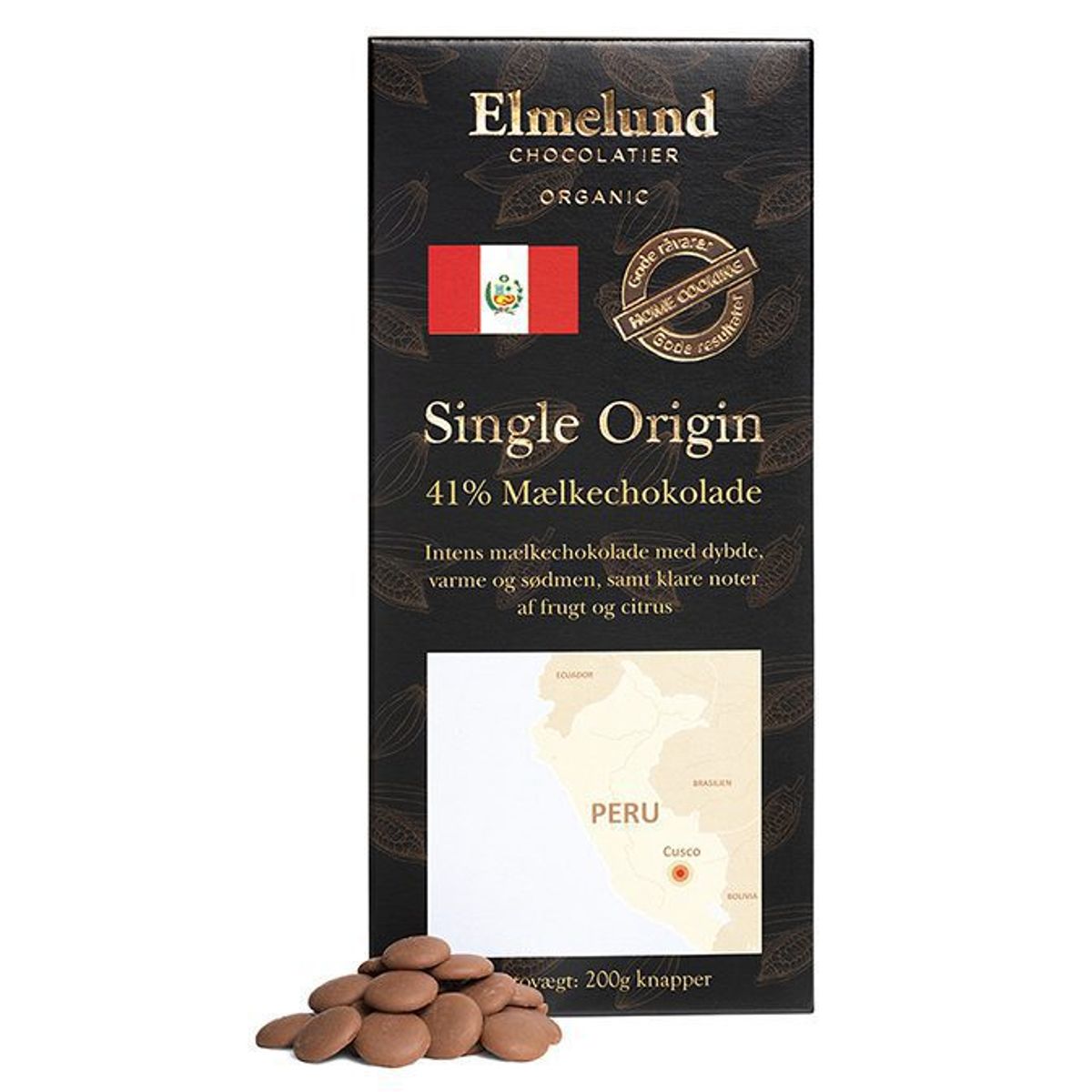 200g - Peru 41% Mælkechokolade