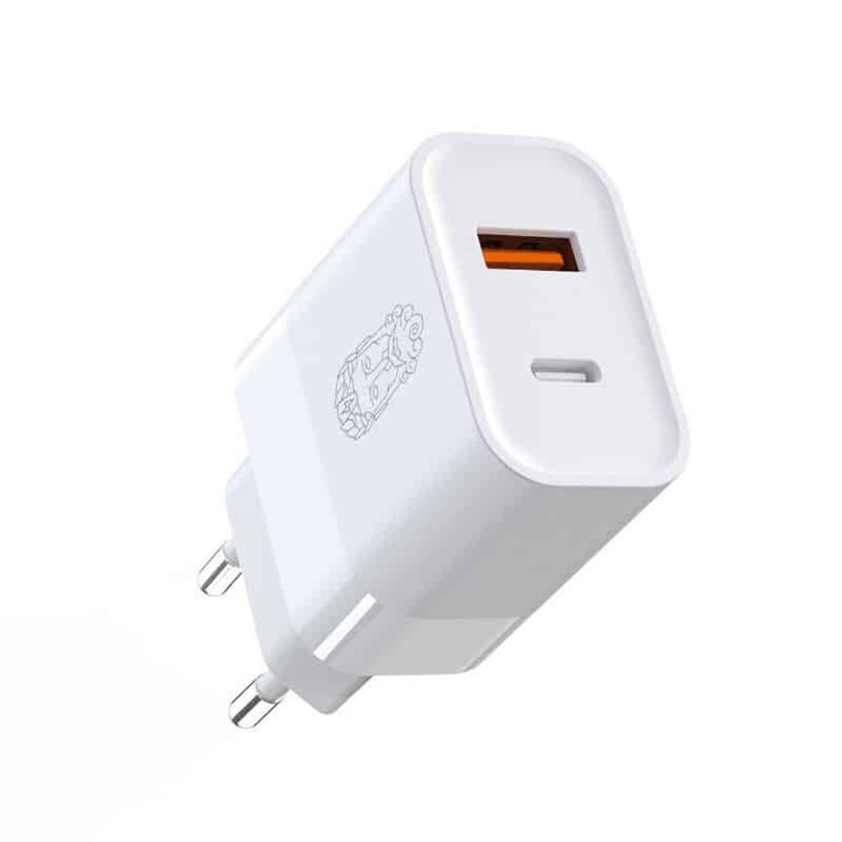 UPSTRÖM CIRKULÄR 30W oplader med Usb-A og Usb-C yderskal af 100% genbrugsplast