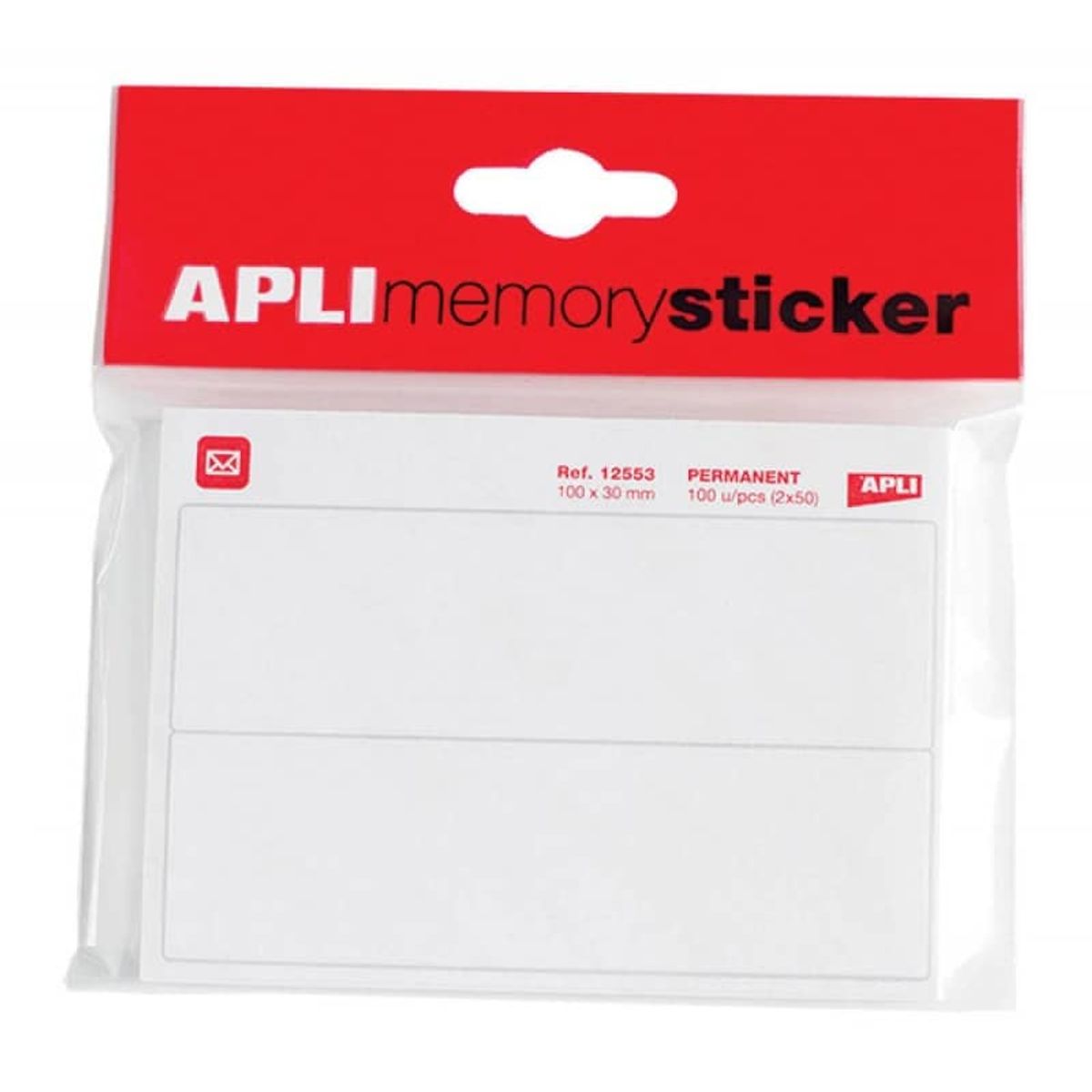 Forsendelsesetiketter APLI, blok, 100x30mm, 50 ark, hvid 1 pk.