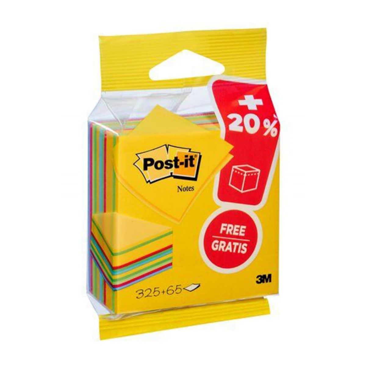 Selvklæbende terning POST-IT® (2014-UCP), 76x76mm, 1x325 ark, farvemix, 1 pakke