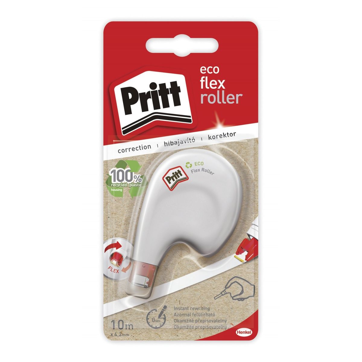 Korrektionstape PRITT ECO FLEX, mus, 4,2mm x 10m, blister.