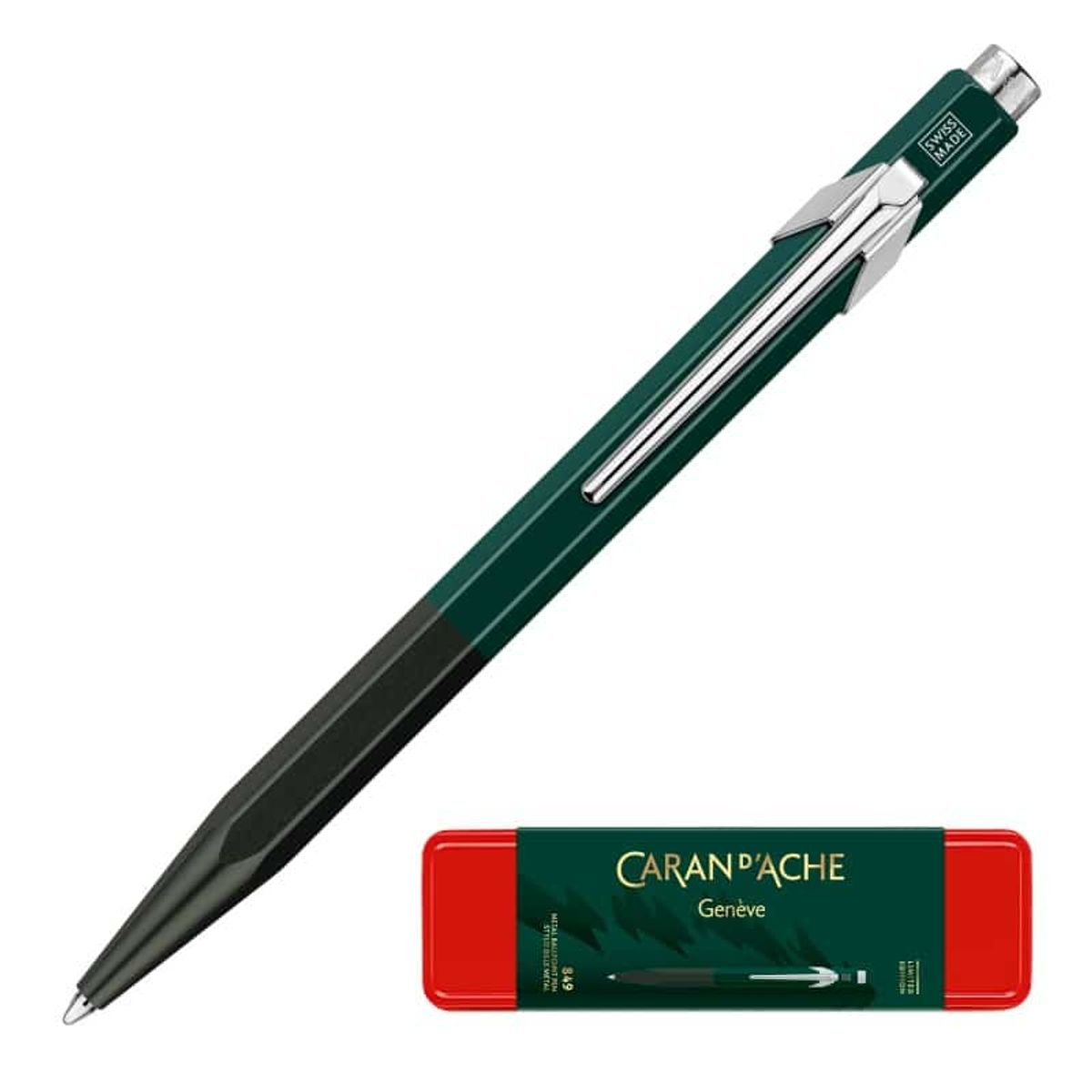 CARAN D'ACHE 849 Wonder Forest rollerballpen, M, grøn,.