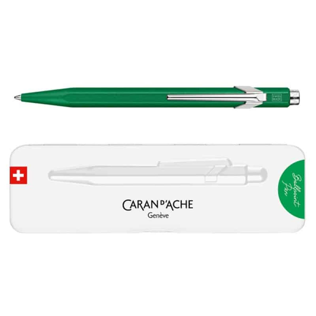 Pen CARAN D'ACHE 849 Colormat-X, M, i æske, grøn.