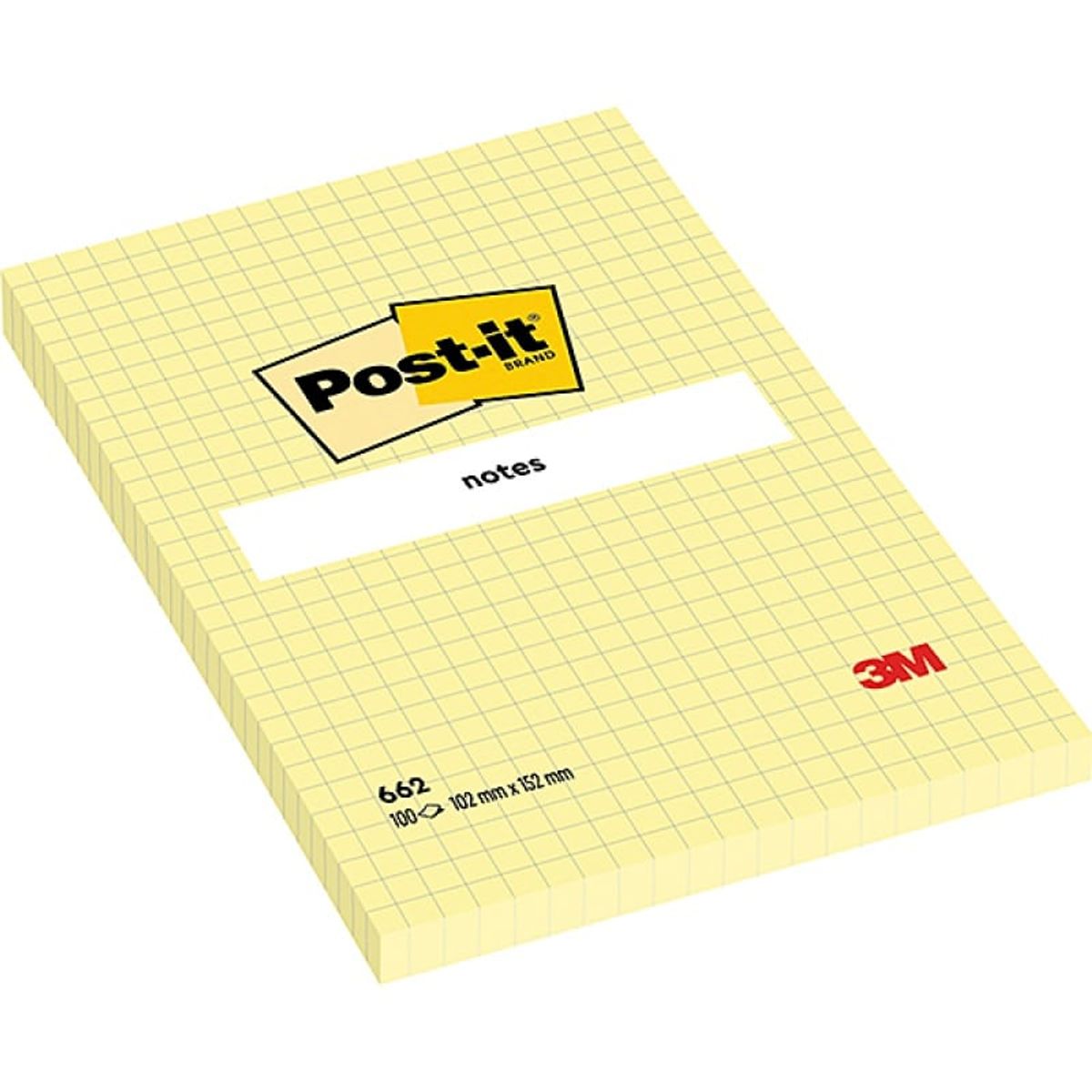 Post-it® Store Noter Canary Yellow&trade;, Gitterblok, 101 mm x 152 mm,.