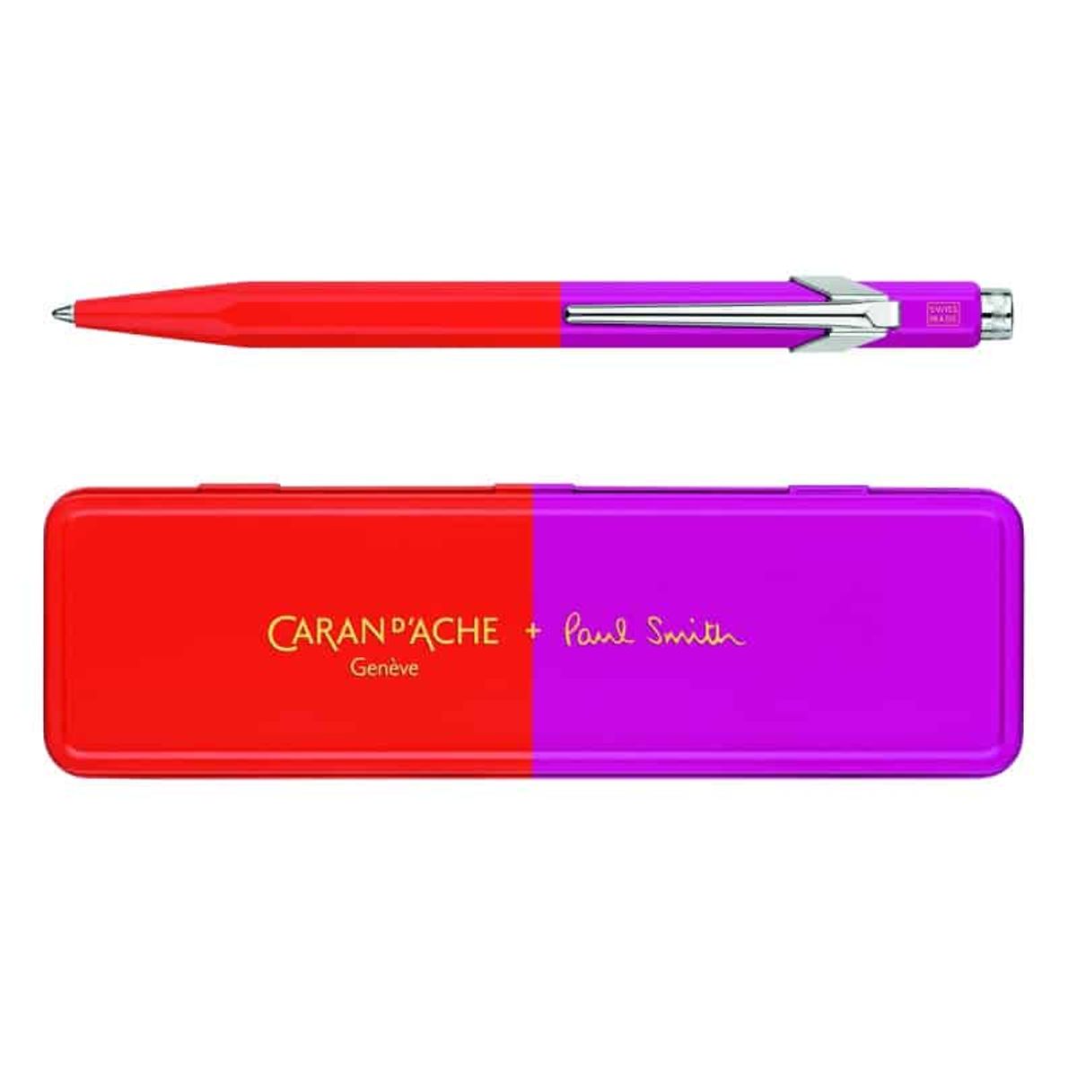 Pen CARAN D'ACHE 849 Paul Smith Edition 4, M, i æske, WarmRed / MelrosePink,.