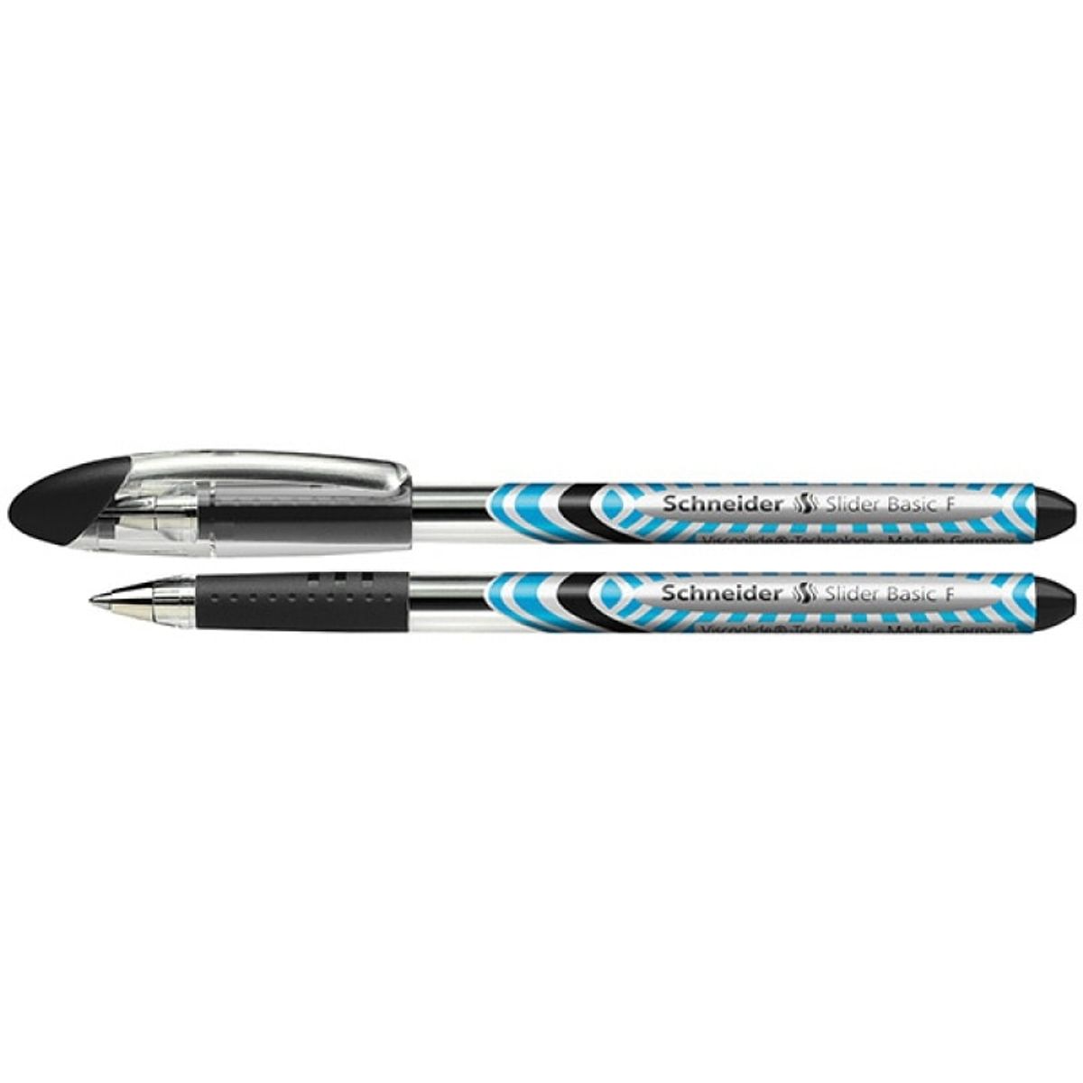 SCHNEIDER Slider Basic pen, F, sort, 10 stk.