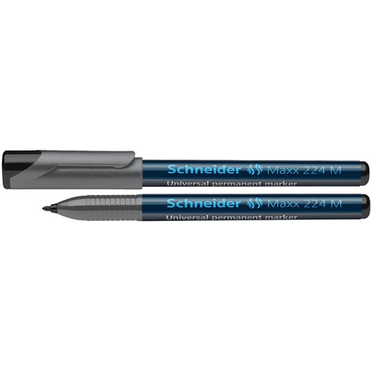 Universal permanent marker SCHNEIDER Maxx 224, M, 1,0mm, sort, 10 stk.