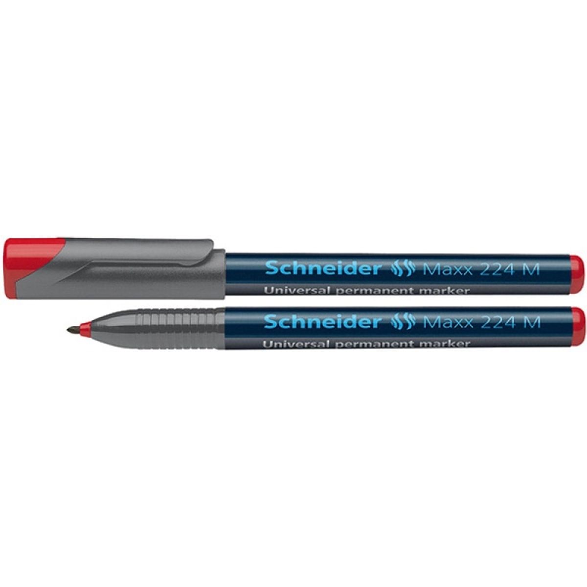 Universal permanent marker SCHNEIDER Maxx 224, M, 1,0mm, rød, 10 stk.