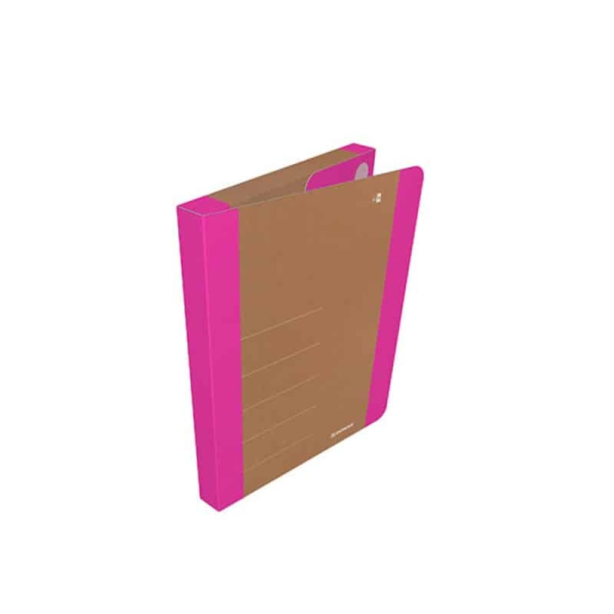 Dokumentmappe Velcro A4 3cm Pink Karton.