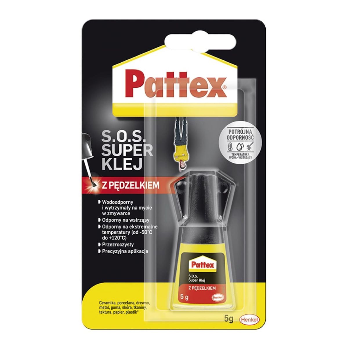 Lim med Pensel Super Pattex S.O.S. 5g.