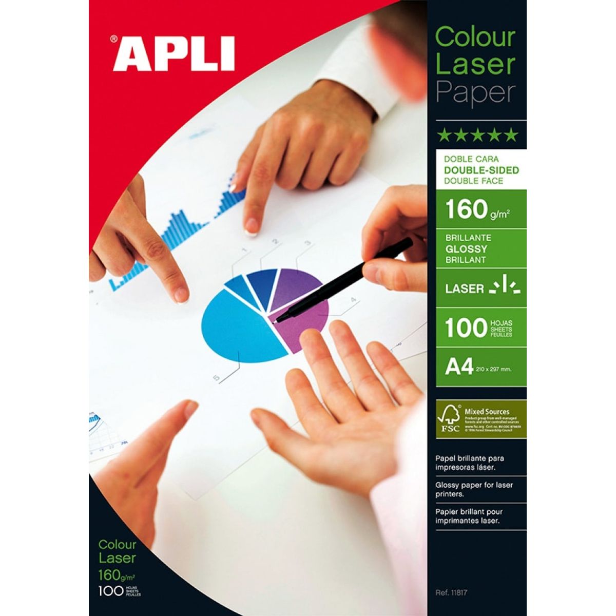 Fotopapir APLI Glossy Laser A4 160gsm.