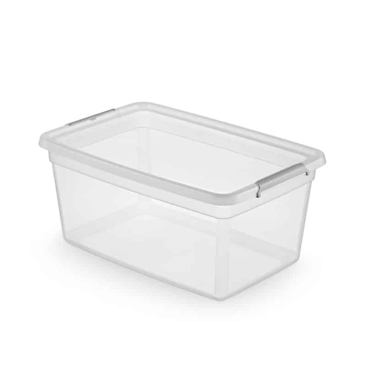 Opbevaringscontainer transparent 40L MOXOM Basestore.