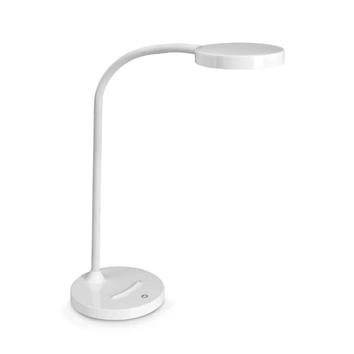 Bordlampe LED Hvid Fleksibel Justerbar Hoved.