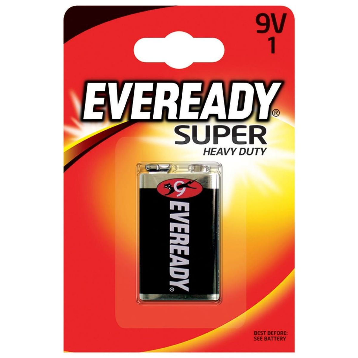 Batteri Eveready Super Heavy Duty 9V.