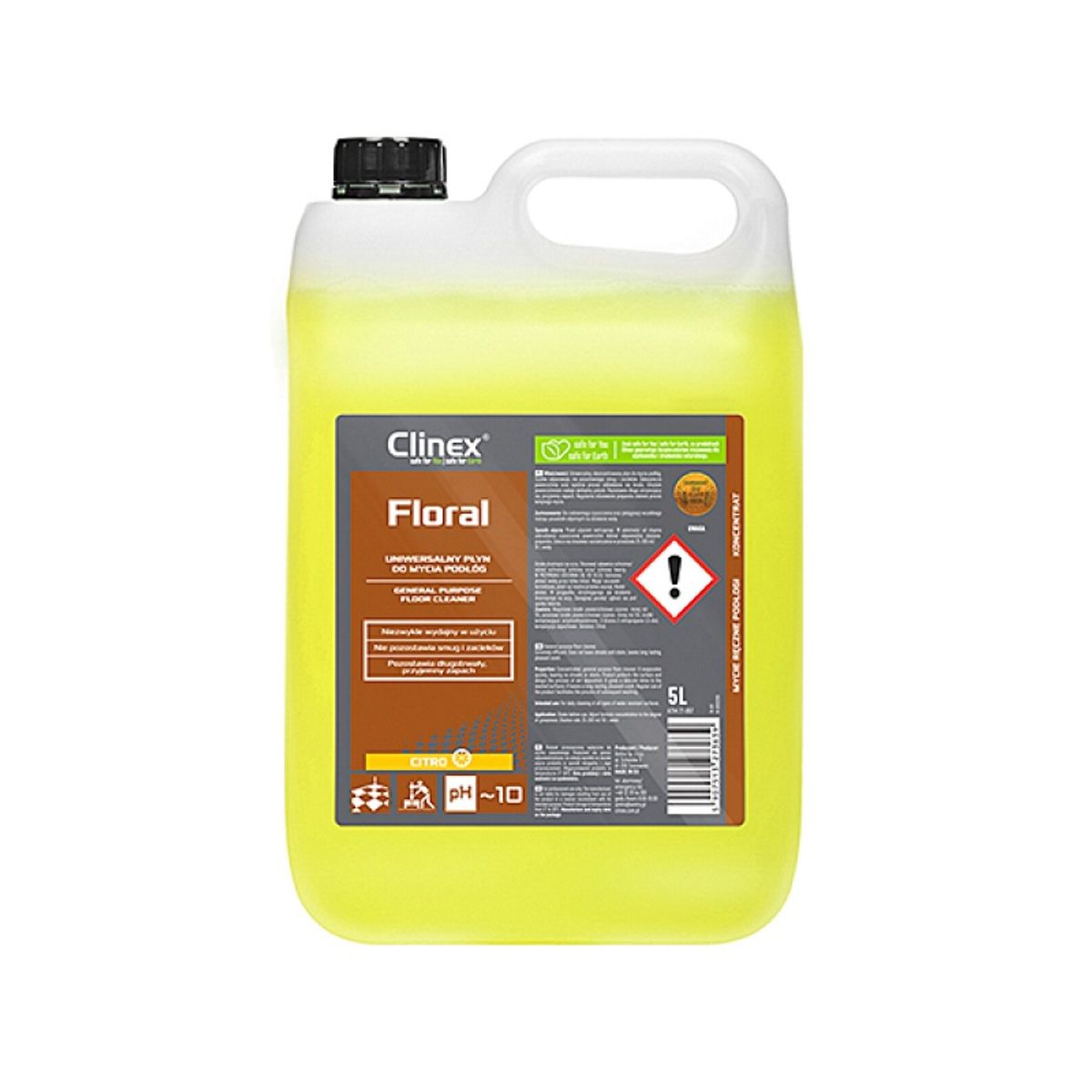 Gulvrens CLINEX Floral Citro 5L, antistatisk,.