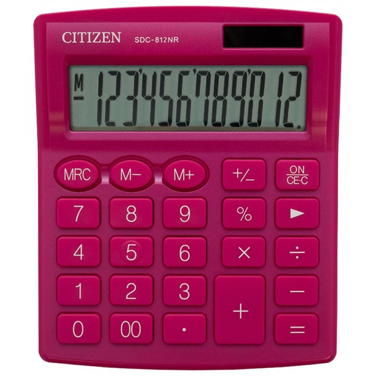 Kontorregner CITIZEN 12-cifret Pink 127x105mm.