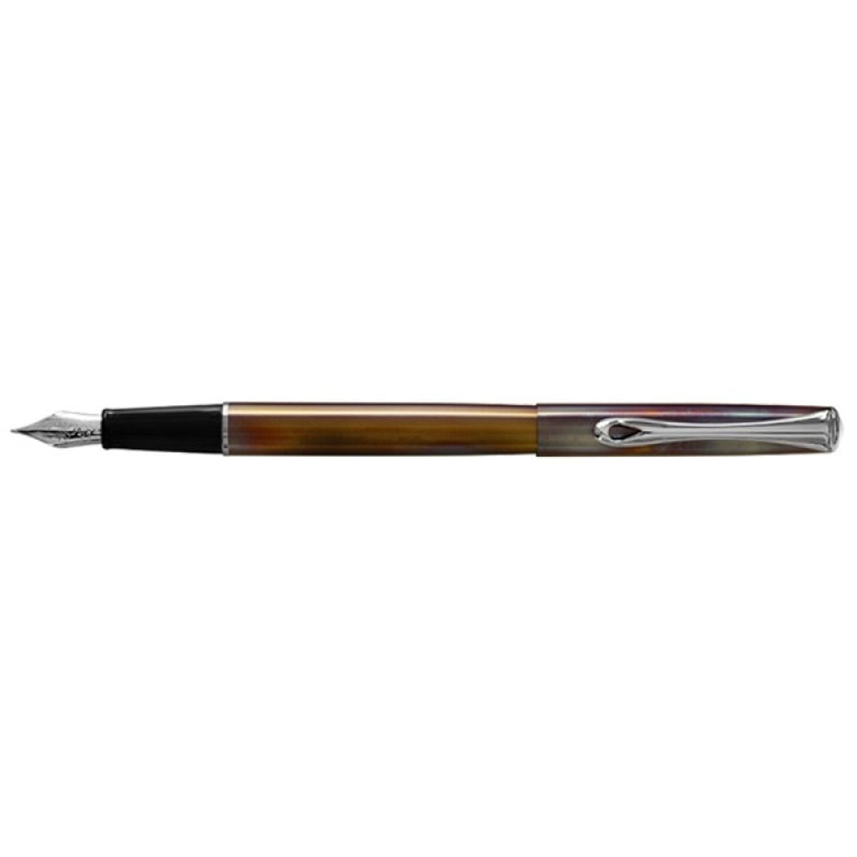 Fyldepen DIPLOMAT Traveller Flame brun elegant design.