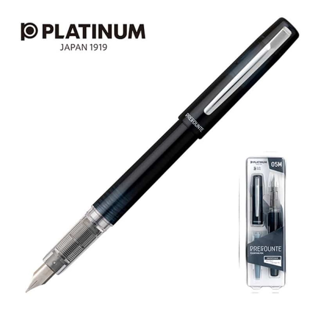 Fyldepen Platinum Prefounte Graphite Blå M.