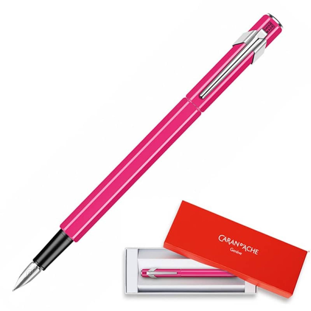 Fyldepen Caran d'Ache 849 Fluo Line pink.