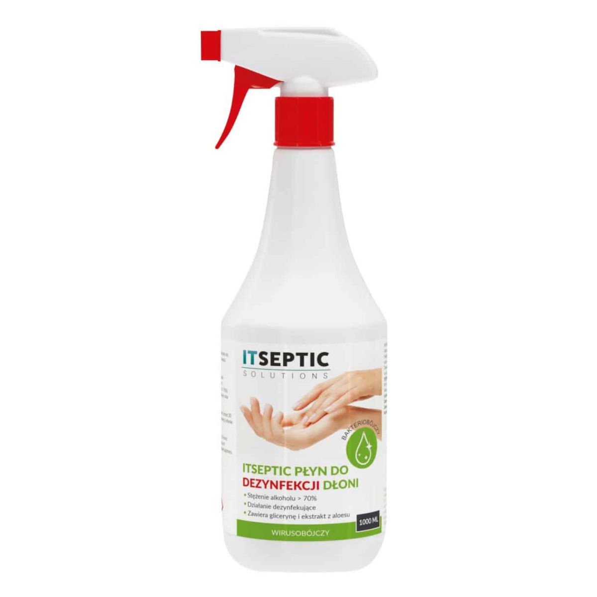 Hånddesinfektion ITSEPTIC 1000ml med glycerin og aloe.