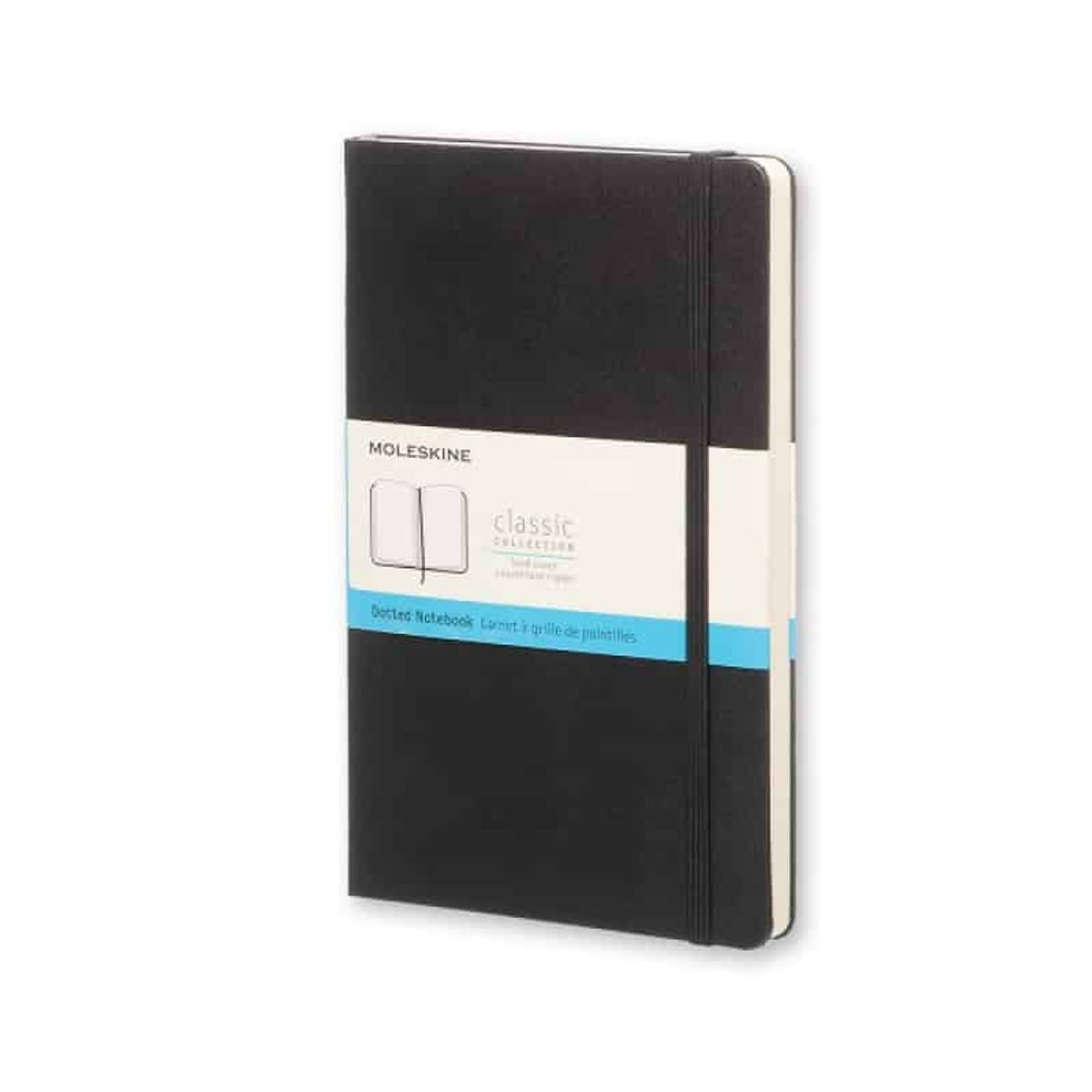 Notesbog Moleskine Classic L Prikket Sort.