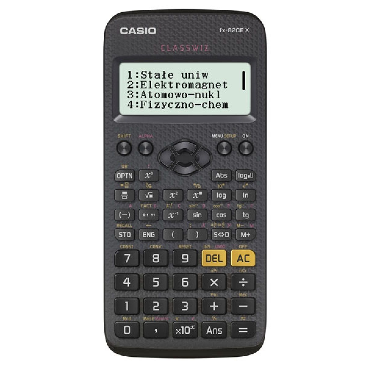 Videnskabelig lommeregner CASIO FX-82CEX sort.