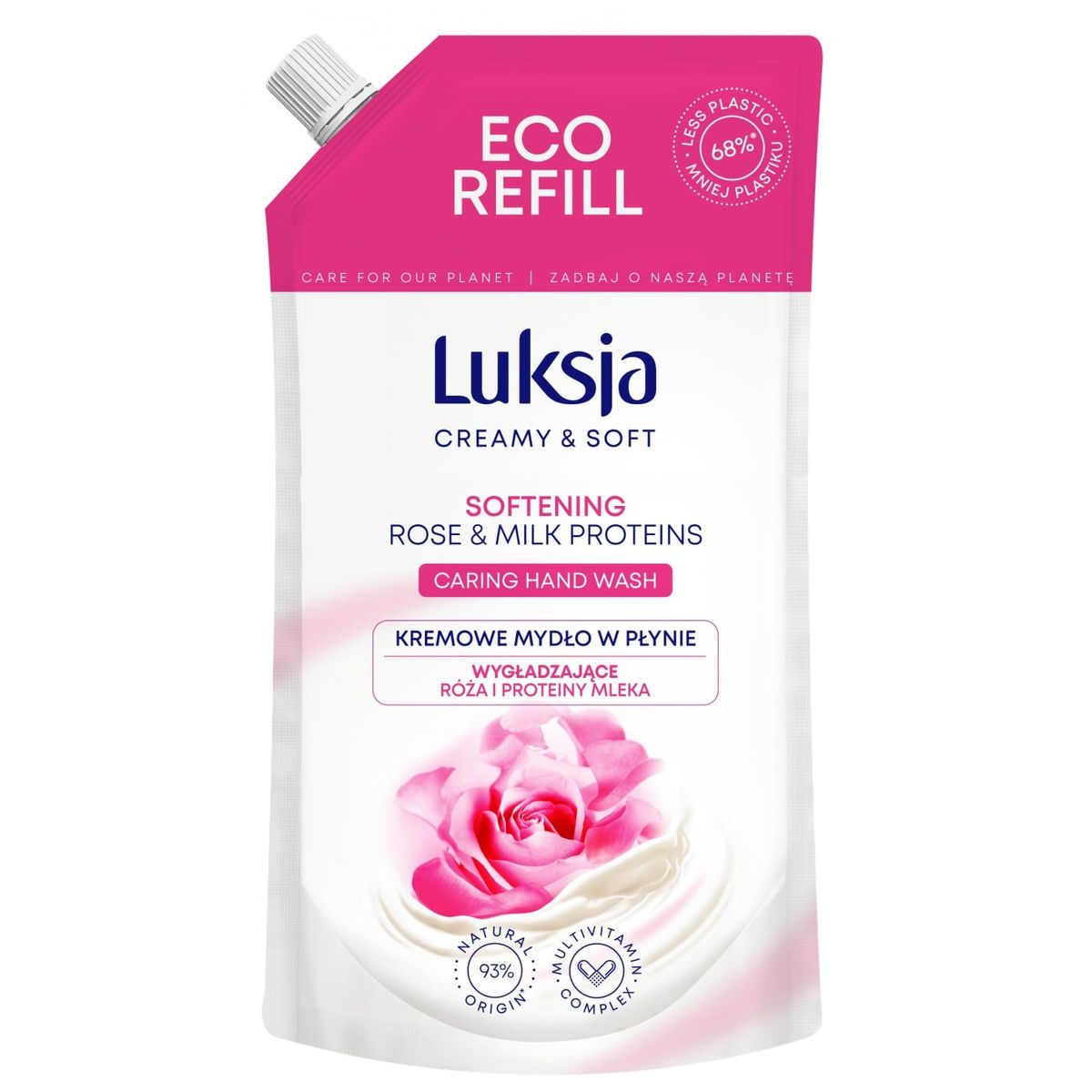 Flydende Sæbe LUKSJA Rose 400ml Hudvenlig.