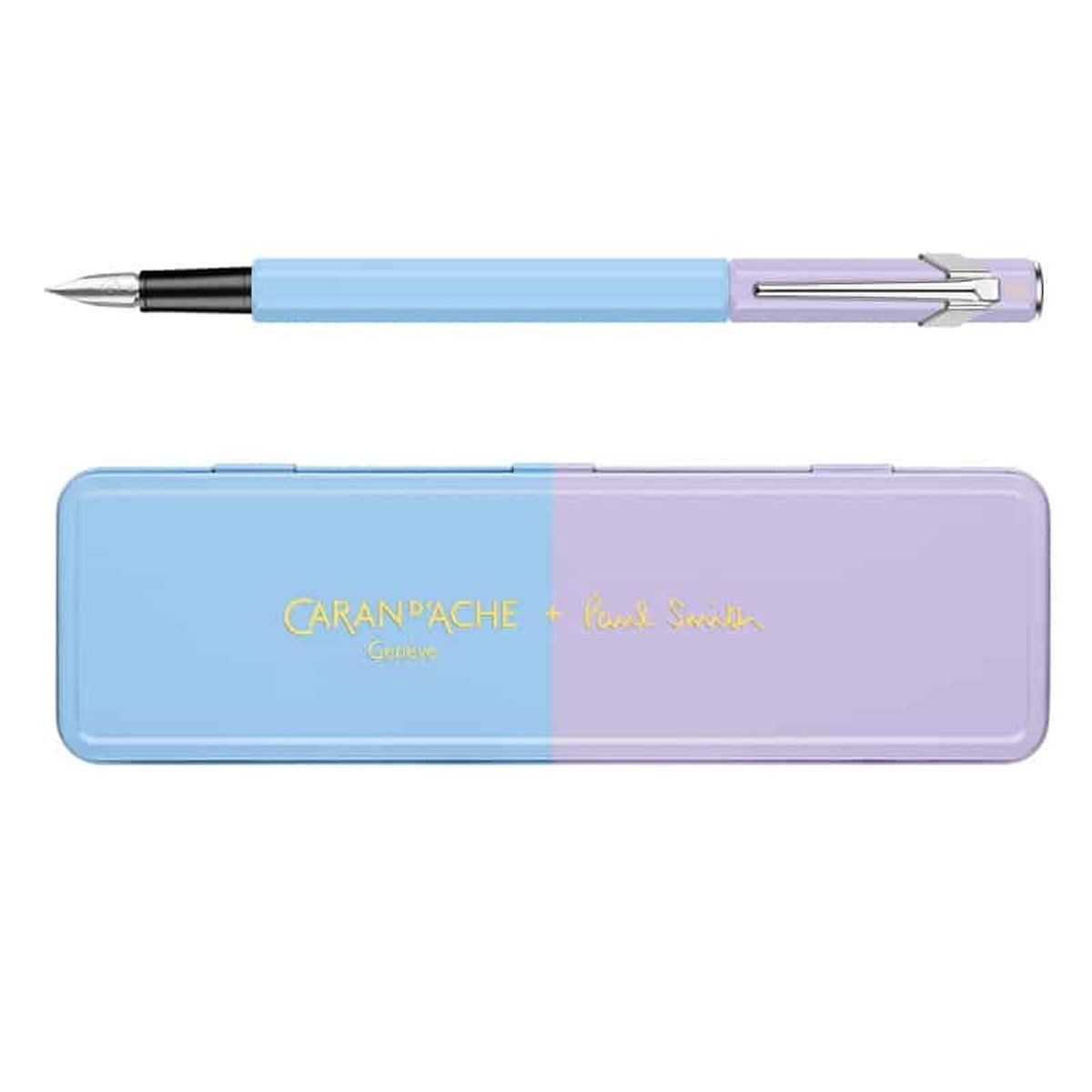 Fyldepen Caran d'Ache Paul Smith SkyBlue/Lavender.