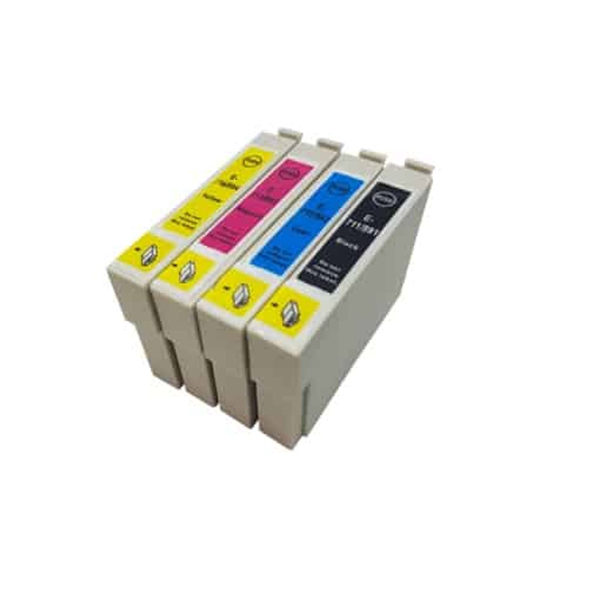 Rabat sæt! Epson T0711 - T0714 - 4 farver BK-C-M-Y - Uoriginal -T0711 - 48 ml