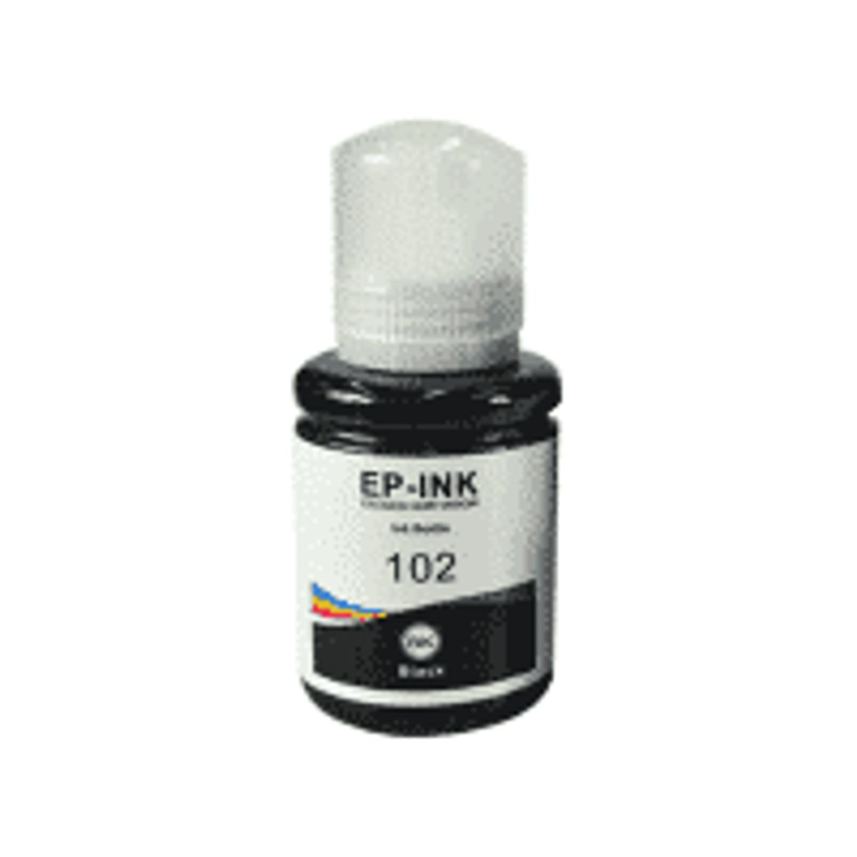 Epson 102 sort blækrefill 130 ml - Uoriginal - C13T03R140