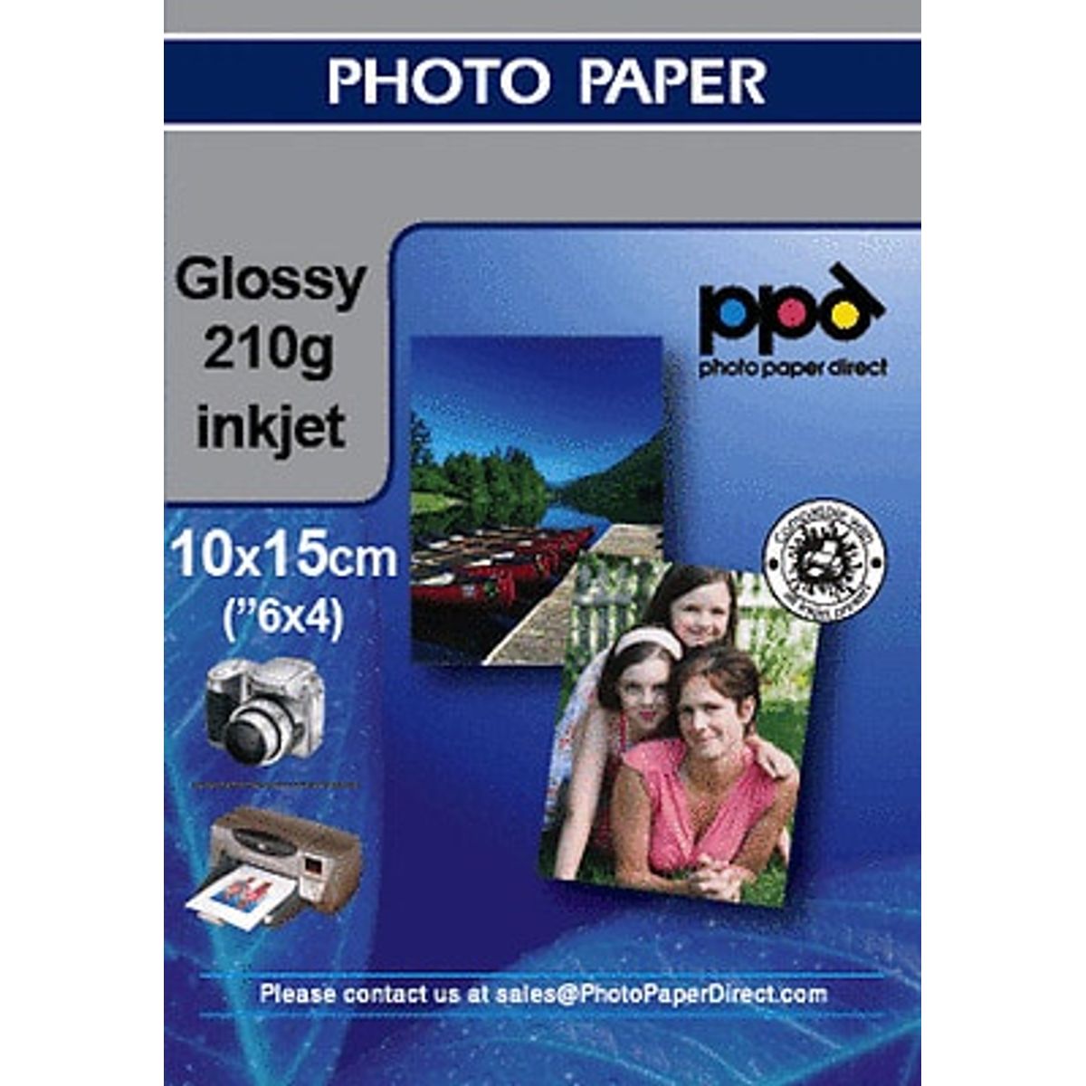 Fotopapir glossy 210 g 100x150mm A6 50 stk.