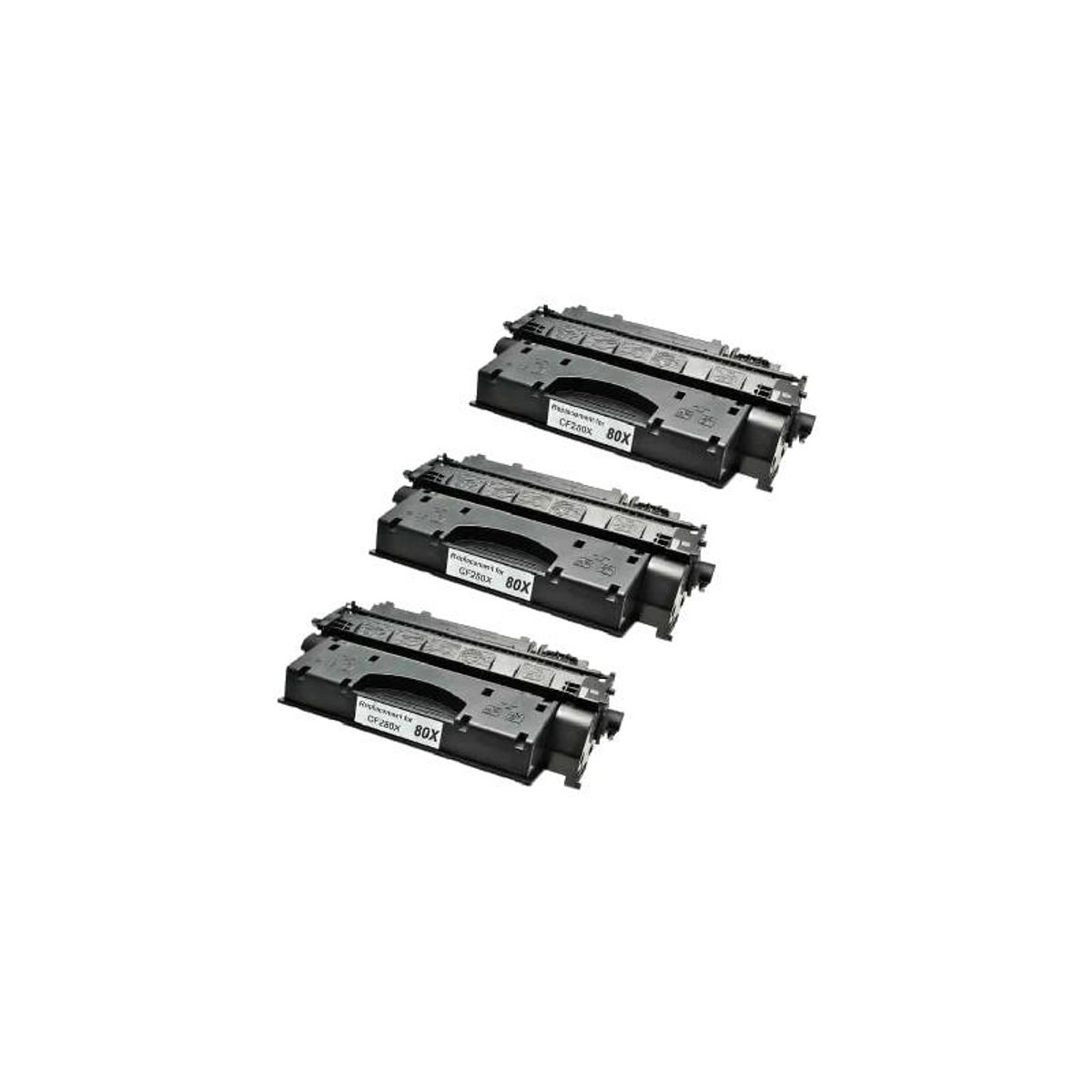 HP 80X rabat sæt! 3 stk sort toner 17.000 sider - Kompatibel - CF280X