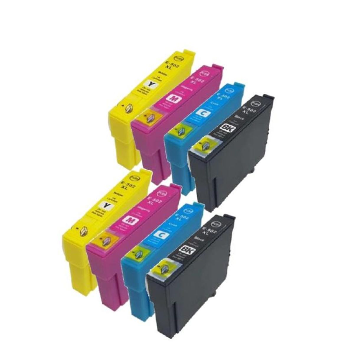 Rabat sæt! Epson 502XL 8 farver 2 x BK-C-M-Y Kompatibel 502 98 ml