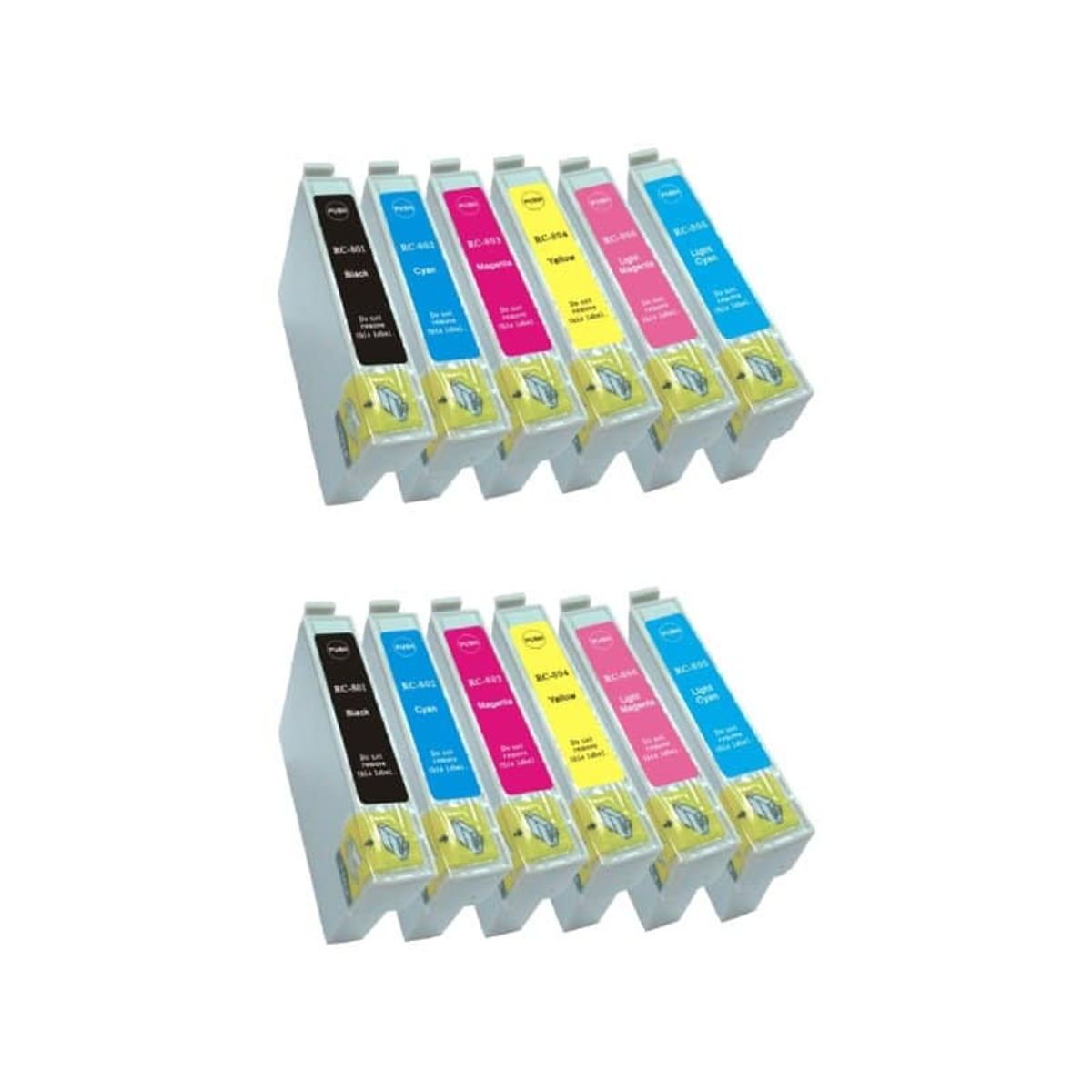 Rabat sæt! Epson 807 12 farver 2 x BK-C-M-Y-LC-LM Kompatibel 807 150 ml