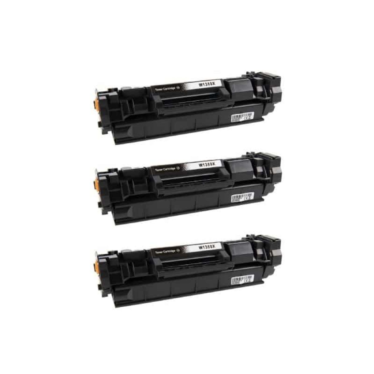 Rabat sæt! 3 stk HP 135X sort toner 7.200 sider i alt - Kompatibel - W1350X