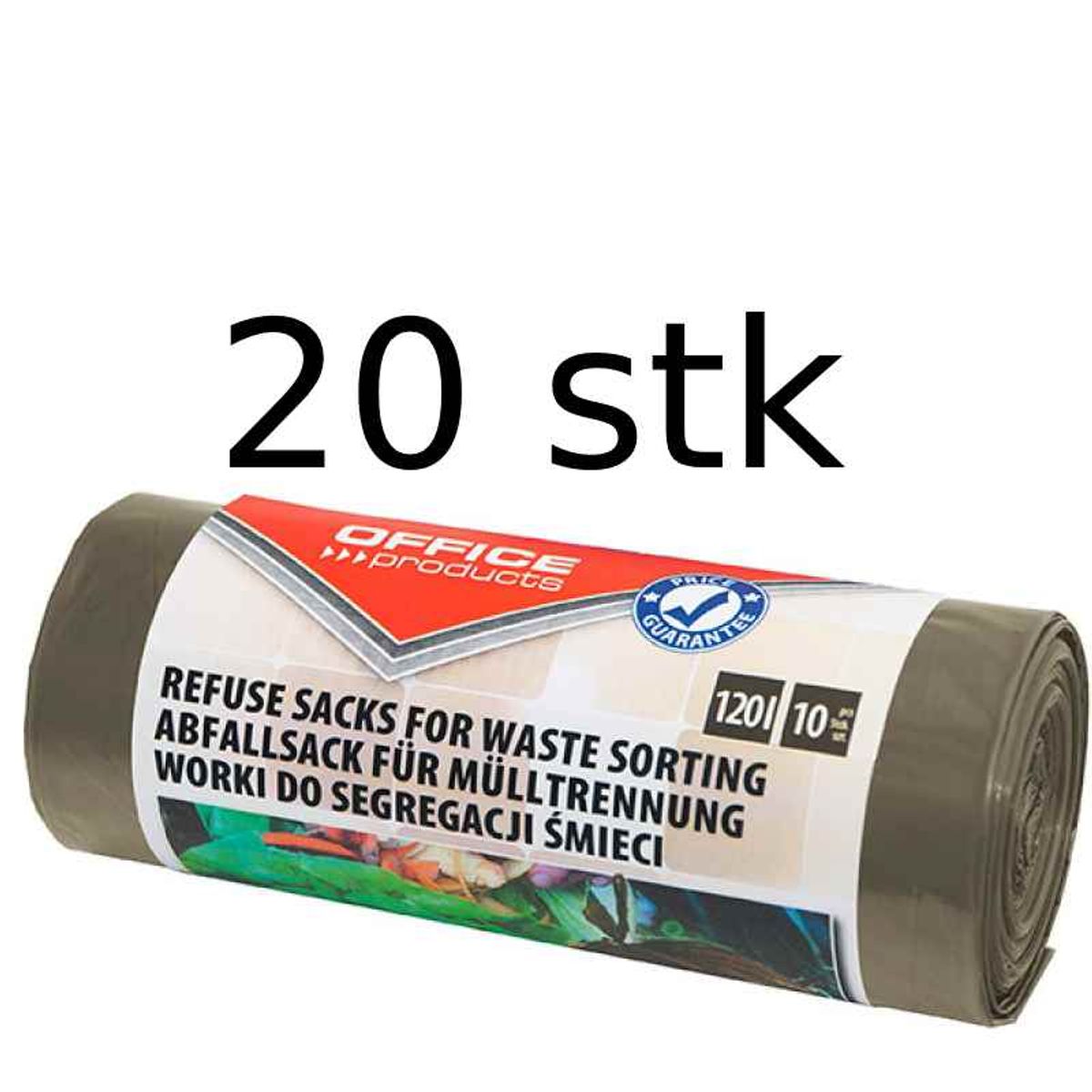 Bio affaldssække 20 x 10 stk. 120 liter komposterbare