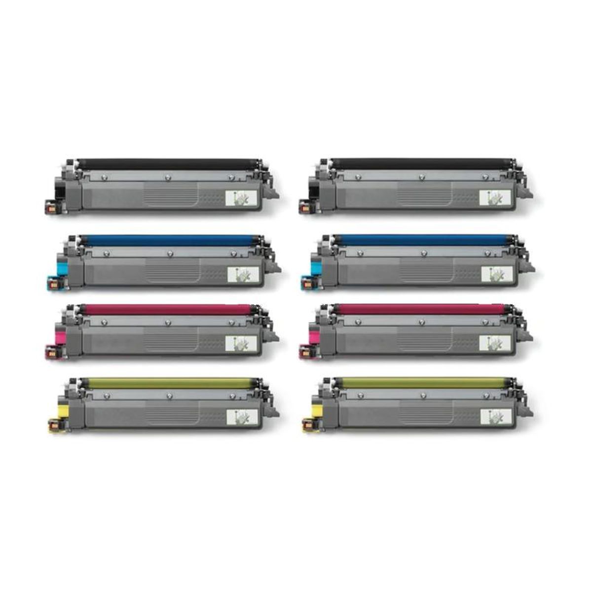 Rabat sæt! TN248 - 2 stk BK-C-M-Y toner 8.000 sider - Kompatibel Brother 8 farver