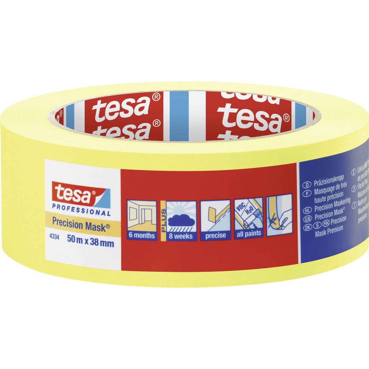 TESA GUL 4334 TAPE PRÆCISION 38MM