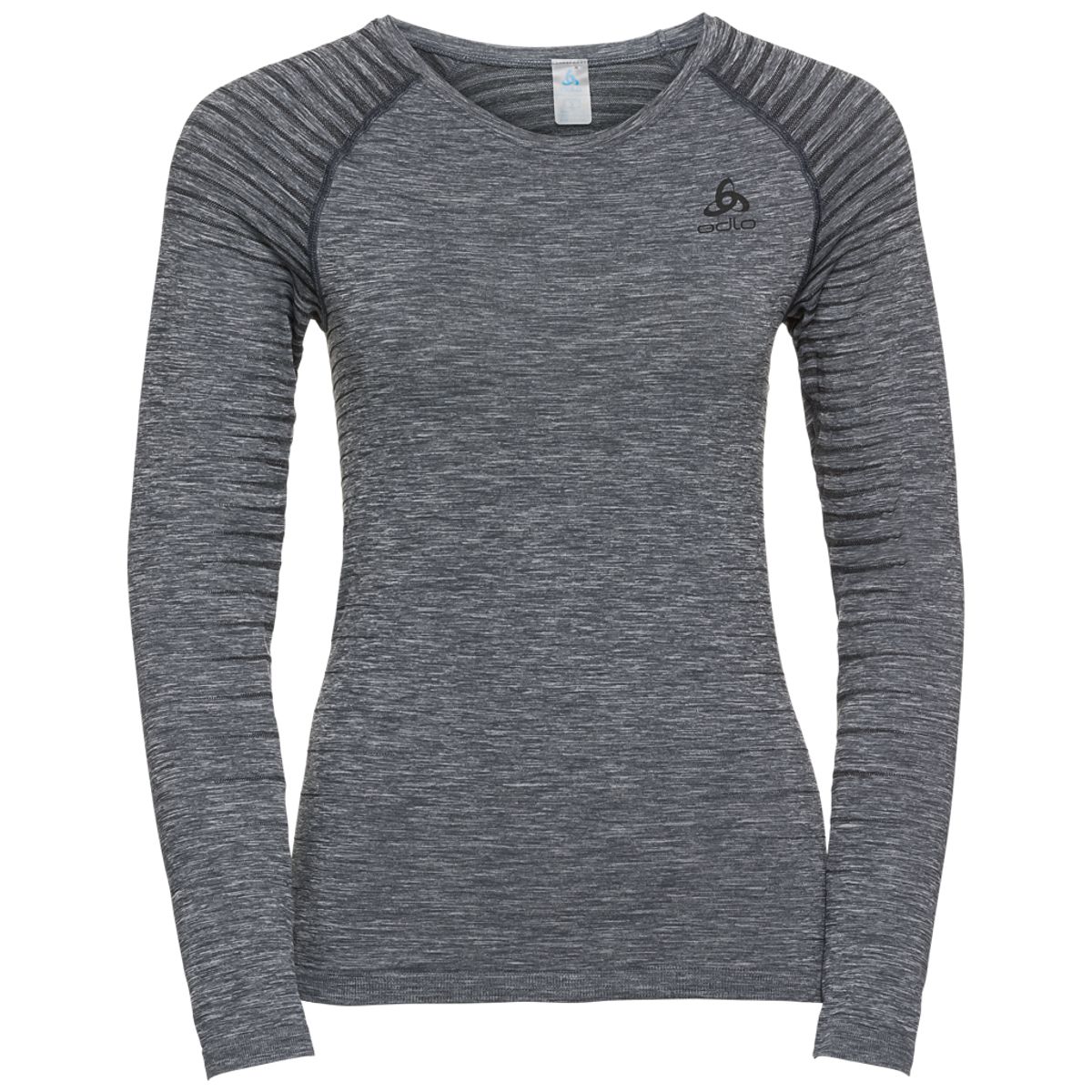 Odlo Women's Syntetisk L/S Baselayer TOP Crew - Grå-Large