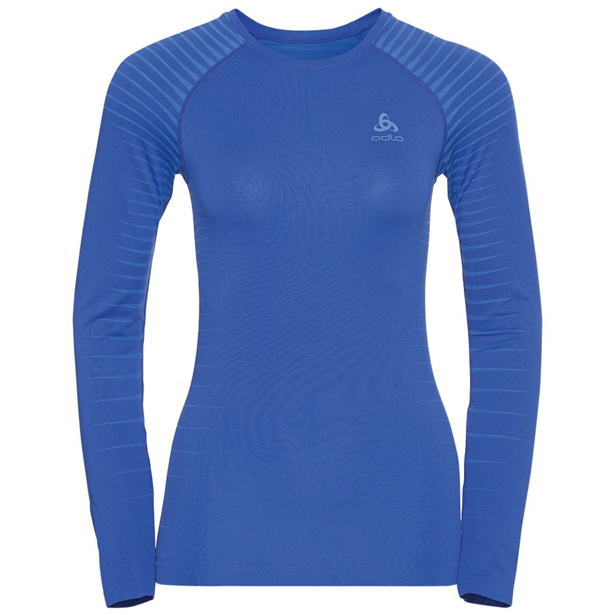 Odlo Women's Syntetisk L/S Baselayer TOP Crew - Blå-Medium