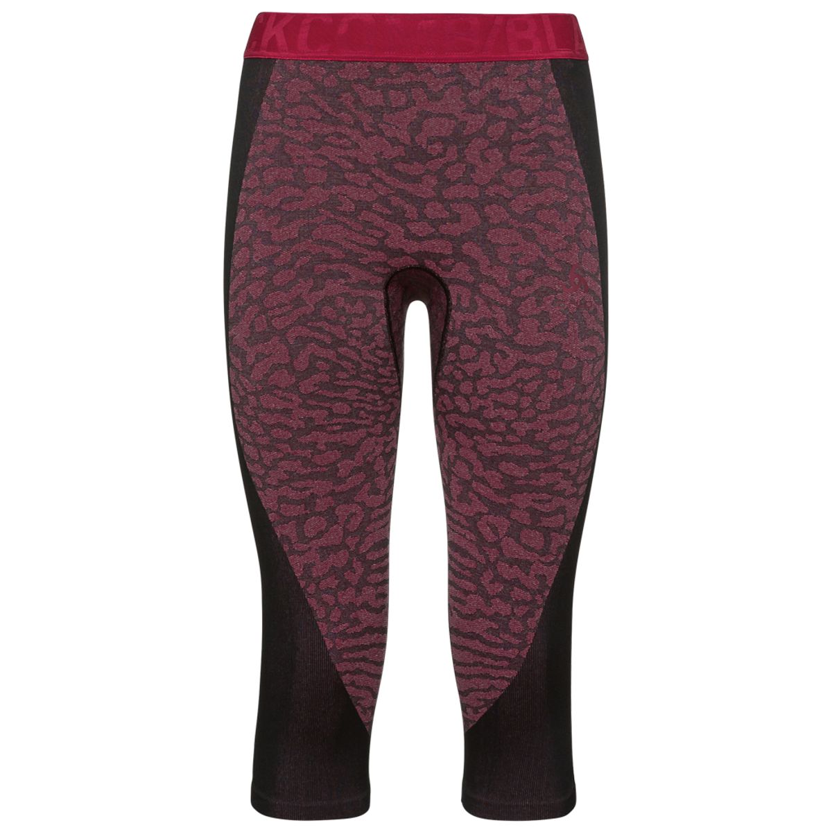 Odlo Baselayer BL 3/4 Bottom Syntetisk - Sort og rød - Small