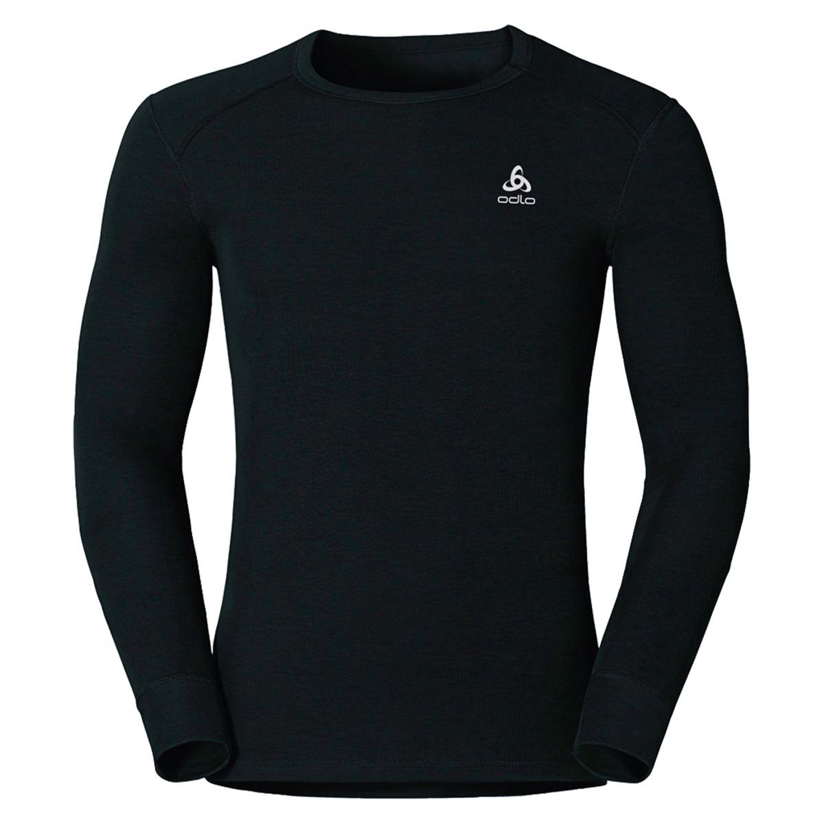 Odlo Men's Syntetisk Baselayer BL TOP Crew - Sort-Small