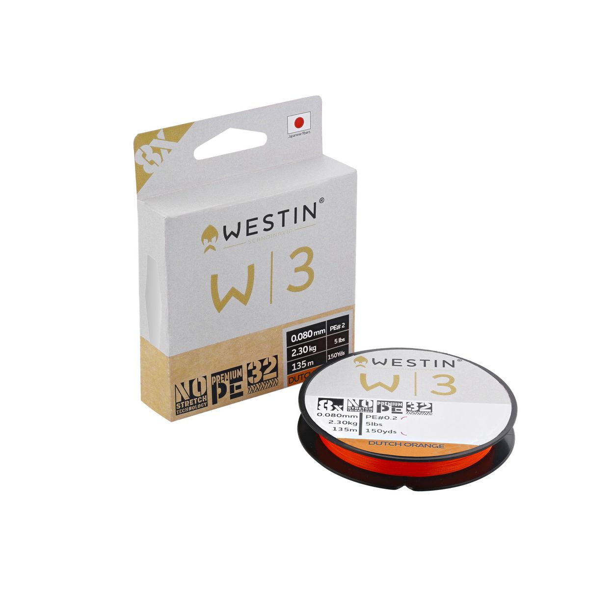 Westin W8 Fletline - Dutch Orange 135m - 0.20mm