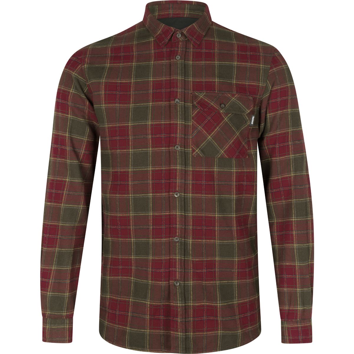 Seeland Glen flannel skjorte red forest check - XXL