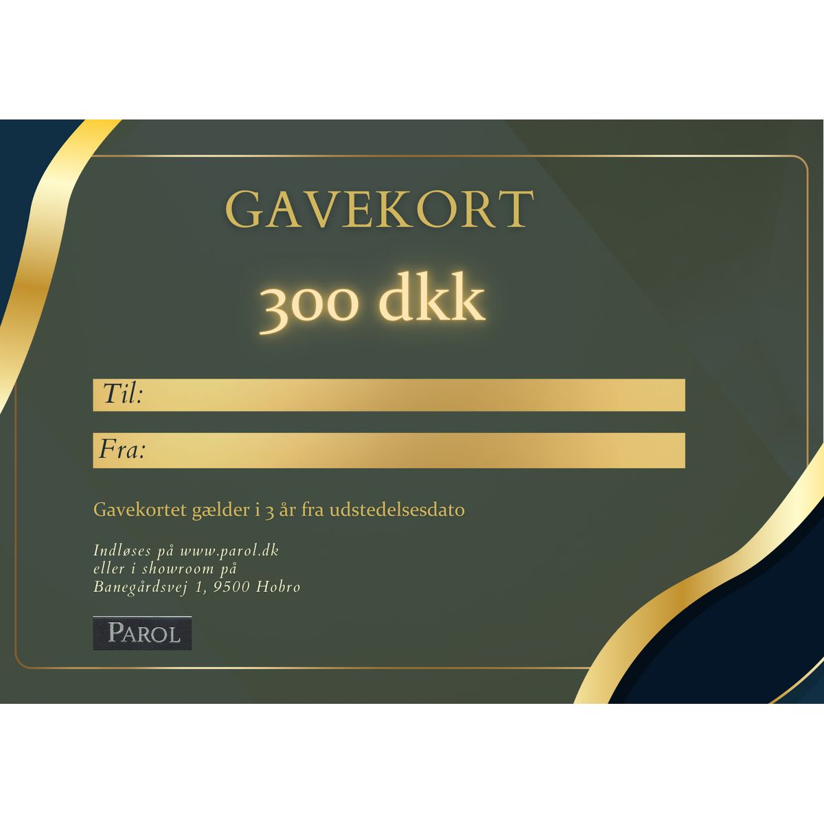 PAROL gavekort 300 dkk