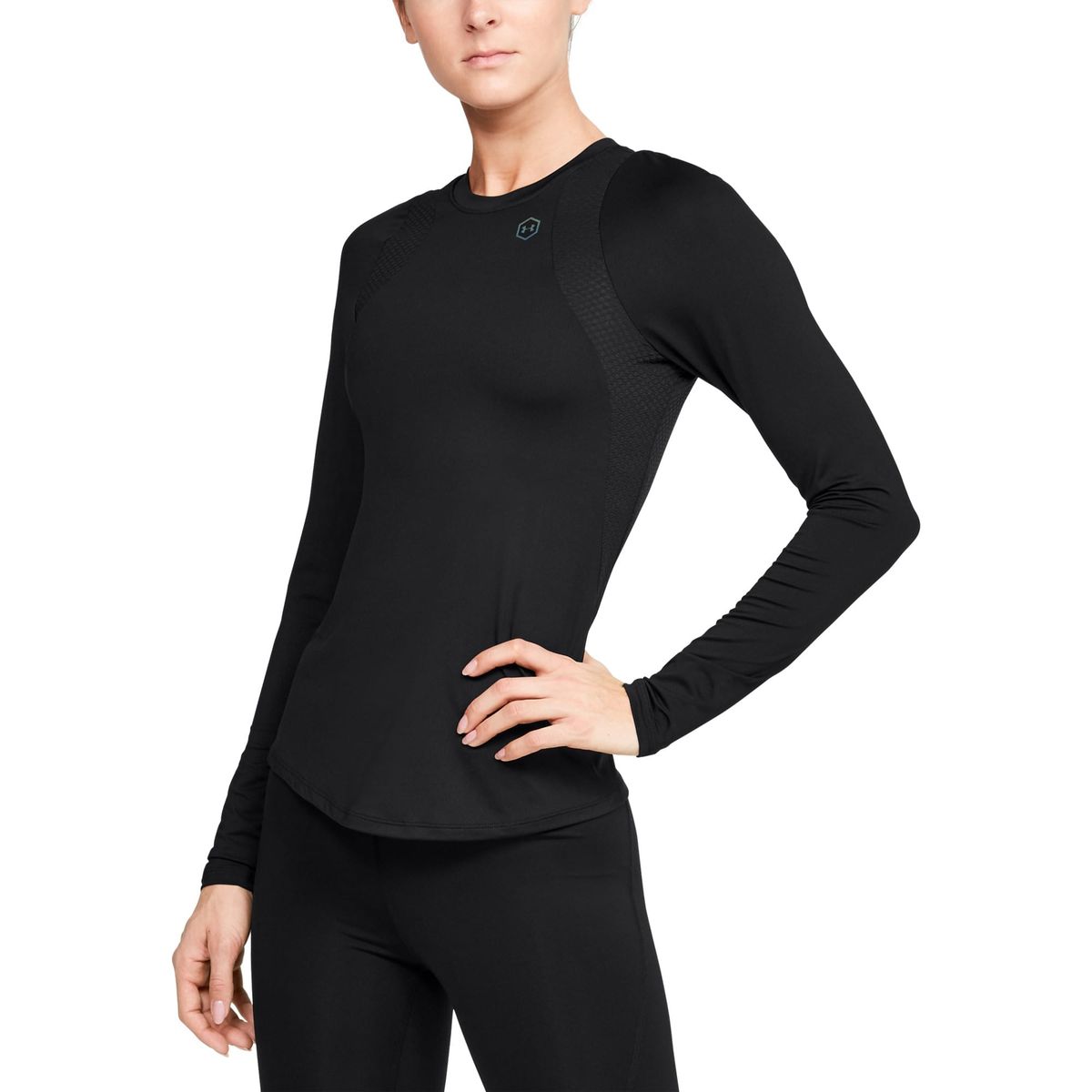 Kvinders Under Armour - Rush Longsleeve Fitted - Black L