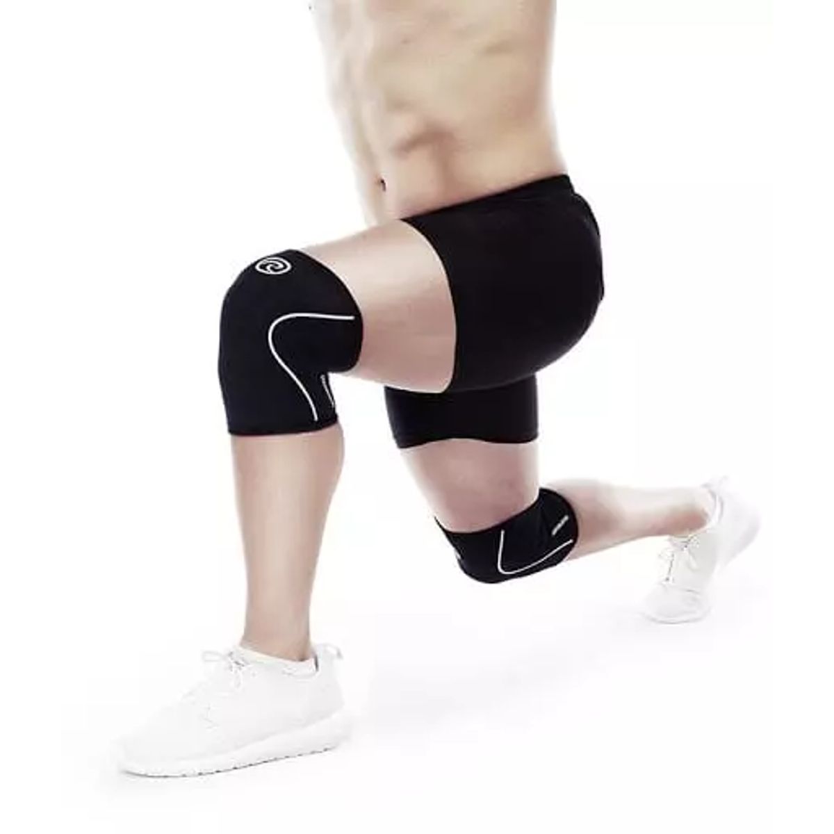 Rehband RX Knee Sleeve 5mm Knæbind Sort med hvid XXS