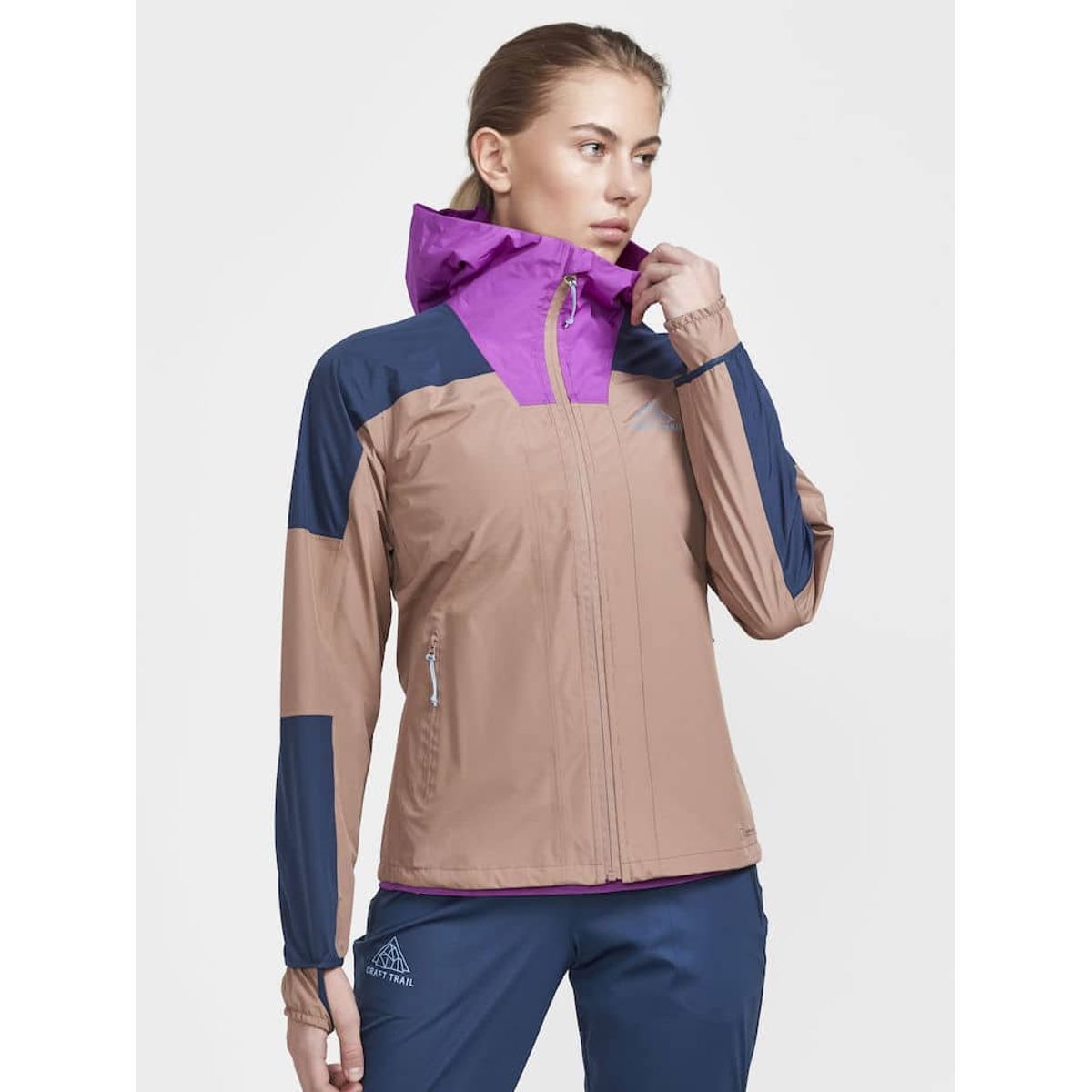 Craft Kvinder - PRO Trail Hydro Jacket - Tide / Sepia XS