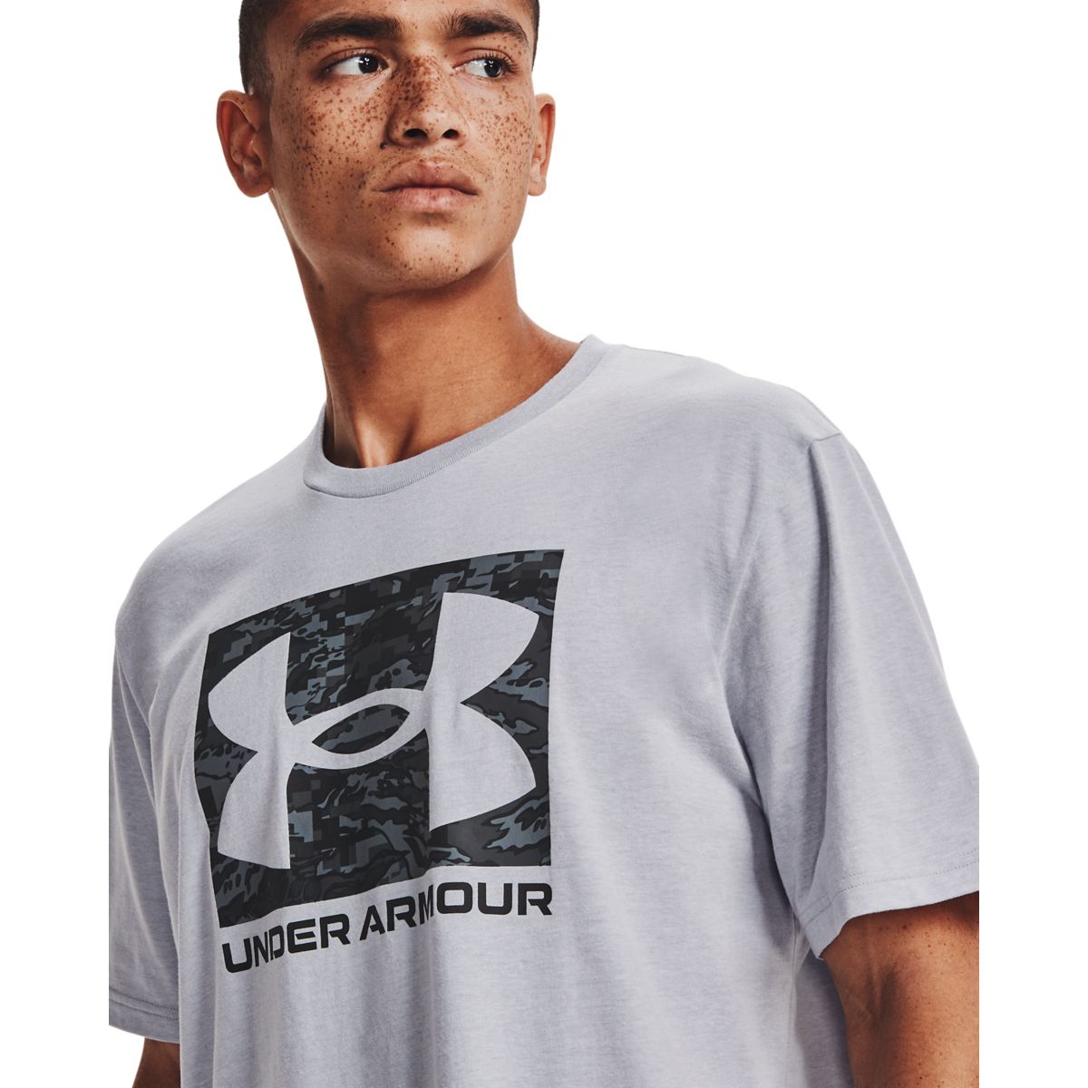 Mænds Under Armour - Abc Camo Boxed Logo Ss - Mod Gray XS